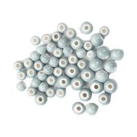 Porcelain Jewelry Beads, plated, DIY & different size for choice, grey, 100PCs/Lot, Sold By Lot