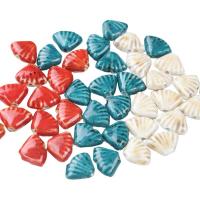 Porcelain Jewelry Beads, Shell, plated, DIY, more colors for choice, 23x18mm, 100PCs/Lot, Sold By Lot