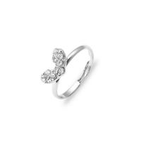 Zinc Alloy prst prsten, Zinek, módní šperky & s drahokamu, stříbro, Prodáno By PC