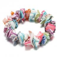 Shell Jewelry Bracelet, with Elastic Thread, fashion jewelry, more colors for choice, Sold By Strand