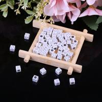 Acrylic Jewelry Beads,  Square, DIY & enamel, more colors for choice, 6x6mm, Sold By Bag