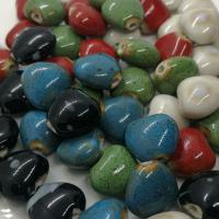 Porcelain Jewelry Beads, Heart, glazed, DIY, more colors for choice, 15x15mm, Sold By PC