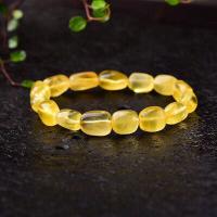 Gemstone Bracelets, Beeswax, fashion jewelry & Unisex, yellow, 19CM, Sold By Strand