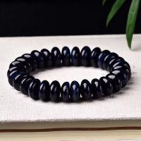 Natural Tiger Eye Bracelets, fashion jewelry & Unisex, dark blue, 19CM   7x14MM, Sold By Strand