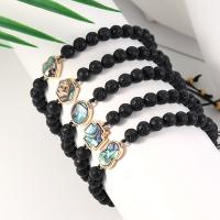 Gemstone Bracelets Brass with Lava plated fashion jewelry & Unisex Sold By Strand
