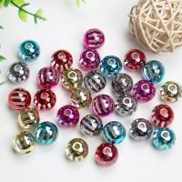 Plated Acrylic Beads, Round, UV plating, DIY & different size for choice, more colors for choice, 100PCs/Bag, Sold By Bag