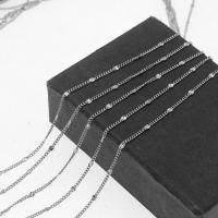 Stainless Steel Jewelry Chain, electrolyzation, machine polishing, 1x1x1mm, Approx 100m/Strand, Sold By Strand