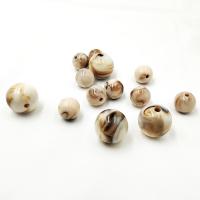 Gestreifte Harz Perlen, rund, DIY & verschiedene Größen vorhanden, ca. 500G/Tasche, verkauft von Tasche