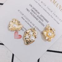 Zinc Alloy Pendants with Plastic Pearl gold color plated DIY Sold By Bag