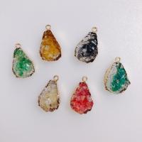 Resin Tibetan Style Pendants, with Tibetan Style, gold color plated, DIY, more colors for choice, 26x16mm, 10PCs/Bag, Sold By Bag