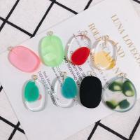 Resin Tibetan Style Pendants, with Tibetan Style, DIY & different styles for choice, more colors for choice, 20PCs/Bag, Sold By Bag