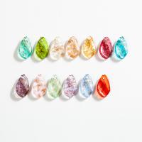 Gold Sand Lampwork Pendants, plated, fashion jewelry & DIY, more colors for choice, 14x24mm, Sold By PC