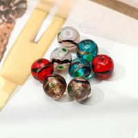 Goldsand Lampwork Perlen, plattiert, Modeschmuck & DIY, keine, 10mm, verkauft von PC