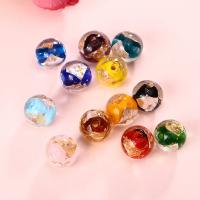 Gold Sand & Silver Foil Lampwork Beads, plated, fashion jewelry & DIY, more colors for choice, 12mm, Sold By PC