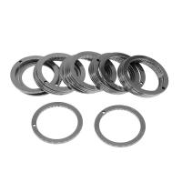 Roestvrij staal ring connectors, silver plated, 30x30x1mm, Verkocht door PC
