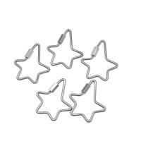 Colgantes de Acero Inoxidable, Estrella, chapado en color de plata, Bricolaje, 35x31x2mm, Vendido por UD