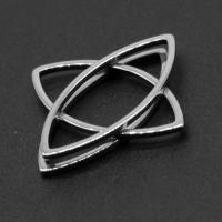 Stainless Steel Linking Ring, silver color plated, 22x10x1mm, Sold By PC