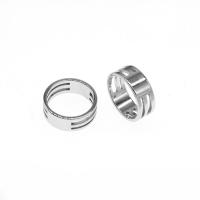 Stainless Steel Finger Ring Round silver color plated Sold By PC