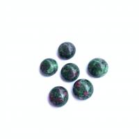 Gemstone Cabochons, Ruby i Zoisite, polerad, DIY, grön, Säljs av PC