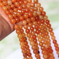 Natural Aventurine Beads Red Aventurine polished DIY red Sold By Strand