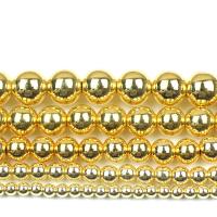 Nicht-magnetische Hämatit Perlen, poliert, DIY, Goldfarbe, verkauft von Strang