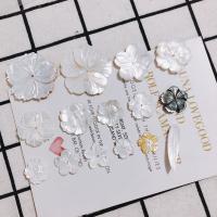 Hair Accessories DIY Findings, White Lip Shell, Carved, different styles for choice, more colors for choice, Sold By PC
