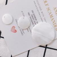 Natural White Shell Pendants, Round, DIY & different size for choice, more colors for choice, 10PCs/Bag, Sold By Bag