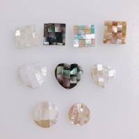 Naturlig Mosaic Shell Pendler, du kan DIY & forskellige stilarter for valg, flere farver til valg, 2pc'er/Bag, Solgt af Bag