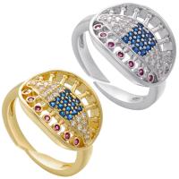 Cubic Zircon Brass prst prsten, Mosaz, á, micro vydláždit kubické zirkony & pro ženy, více barev na výběr, nikl, olovo a kadmium zdarma, 17x14mm, Prodáno By PC