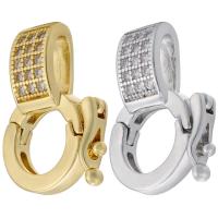 Brass Jewelry Clasps plated micro pave cubic zirconia & for woman nickel lead & cadmium free Sold By PC