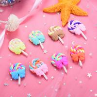 Mobile Phone DIY Decoration, Polymer Clay, Lollipop, epoxy gel, more colors for choice, 30-40mm, 50PCs/Bag, Sold By Bag