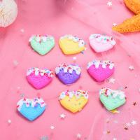 Mobile Phone DIY Decoration Polymer Clay Heart epoxy gel 20-30mm Sold By Bag