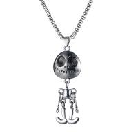 Titanium Steel Necklace Skull fashion jewelry & for man 70mm Sold Per 28.35 Inch Strand
