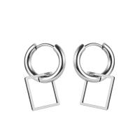 Huggie Hoop Drop Earring, Titanium Steel, plated, fashion jewelry & for woman, 3Pairs/Lot, Sold By Lot