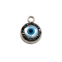 Colgantes ojo malvado, aleación de zinc, con Perlas plásticas, chapado, Joyería & Bricolaje, más colores para la opción, Vendido por UD