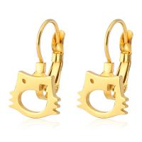 Titanium Steel Lever Back Earring, plated, fashion jewelry & for woman, more colors for choice, 0.80x8x9mm, Sold By PC