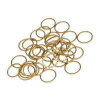 Stainless Steel Povezivanje Ring, Nehrđajući čelik, Krug, zlatna boja pozlaćen, 12x12x1mm, Prodano By PC