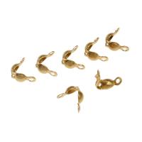 Pointes de perles en acier inoxydable , Placage de couleur d'or, 4x6x8mm, Vendu par PC