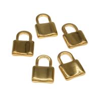 Stainless Steel Pendants Lock gold color plated Sold By PC