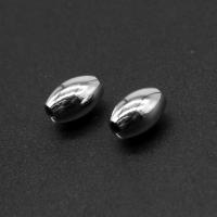 Edelstahl-Perlen mit großem Loch, Edelstahl, Kreisring, silberfarben plattiert, 7x5x5mm, verkauft von PC