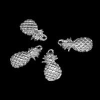 Stainless Steel Pendants, Pineapple, silver color plated, 17x8x3mm, Sold By PC