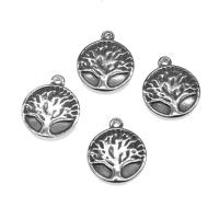 Stainless Steel Pendants, Round, silver color plated, 16x13x13mm, Sold By PC