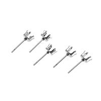 Stainless Steel Earring Stud Component, silver color plated, 15x5x5mm, Approx 1000PCs/Bag, Sold By Bag