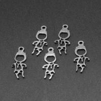 Stainless Steel Pendants, silver color plated, 19x7x1mm, Sold By PC