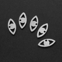 Bijoux pendentifs en acier inoxydable , Placage de couleur argentée, 10x5x1mm, Vendu par PC