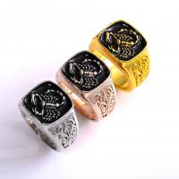 Zinc Alloy Finger Ring plated & for man & enamel Sold By Lot