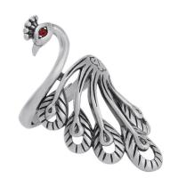 Tibetan Style Finger Ring, Peacock, Adjustable & for woman, 10PCs/Lot, Sold By Lot