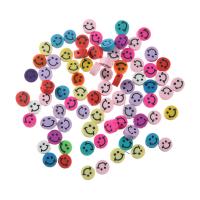 Perles en argile polymère, argile de polymère, Rond, vernis au four, DIY, multicolore, 10mm, 100PC/sac, Vendu par sac