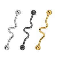 Titanium Steel Curved Barbell, plated, Unisex, more colors for choice, 43x5mm, Sold By PC
