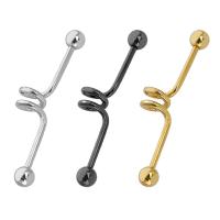 Titanium Steel Curved Barbell, plated, Unisex, more colors for choice, 44x5mm, Sold By PC